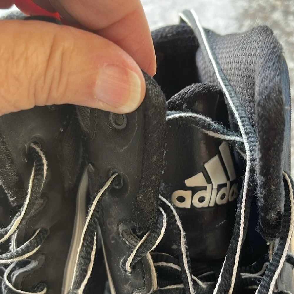 2013 Adidas Mad Basketball Shoes Sz 8.5 Mens Black, gray‎ & White. Worn on court